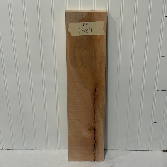 Tiger Maple Wood Board, Kiln Dried Wood Slab, Curly Maple Plank, Unfinished Wood for Woodworking, 25"X6"X1.125"