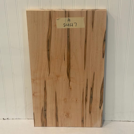 Wide Ambrosia Maple Wood, Wormy Maple Lumber, Wood for Woodworking, 24"X14"X1"