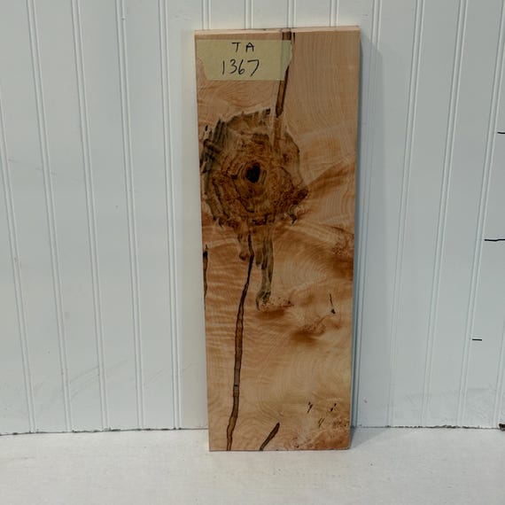 Tiger Maple Wood Board, Kiln Dried Wood Slab, Curly Maple Plank, Unfinished Wood for Woodworking, 23"X7.5"X3/4"