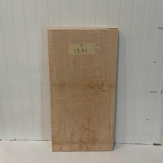 Wide Tiger Maple Wood Board, Curly Maple Plank, Unfinished Resin Wood, 24"X12"X1"