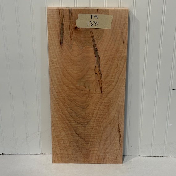 Wide Tiger Maple Wood Board, Wood Slab, Curly Maple Plank, Unfinished Wood 24"X11"X1.125"