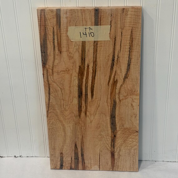 Wide Tiger Maple Wood Board, Wood Slab,  Curly Maple Plank, Unfinished Wood 24"X13"X1.125"
