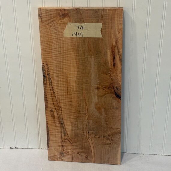 Wide Tiger Maple Wood Board, Wood Slab,  Curly Maple Plank, Unfinished Wood 24"X11"X1.125"