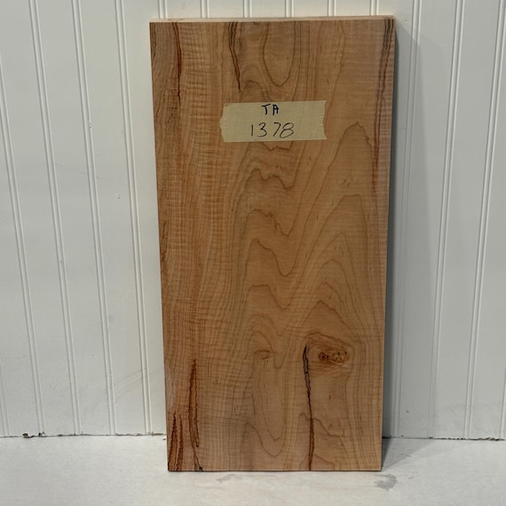 Wide Tiger Maple Wood Board, Wood Slab, Curly Maple Plank, Unfinished Wood 24"X11.5"X1"