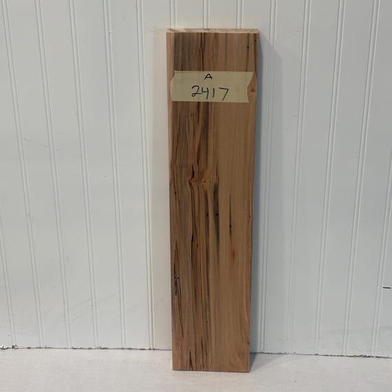 Ambrosia Maple Wood, Wormy Maple Lumber Board, Kiln Dried Wood for Woodworking, 24"X5.5"X1"