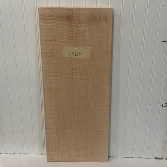 Wide Tiger Maple Wood Board, Curly Maple Plank, Unfinished Resin Wood, 29.5"X12"X1"