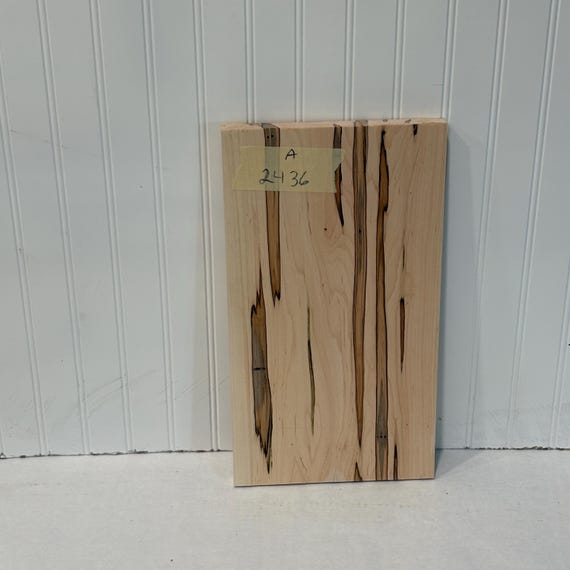 Ambrosia Maple Wood, Wormy Maple Lumber Board, Kiln Dried Wood for Woodworking, 17"X9"X3/4"
