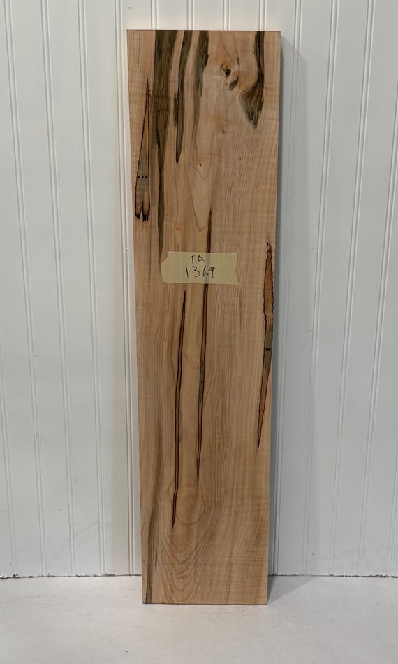 Tiger Maple Wood Board, Kiln Dried Wood Slab, Curly Maple Plank, Unfinished Wood for Woodworking, 36.5"X8"X1"