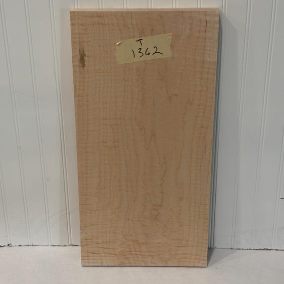 Wide Tiger Maple Wood Board, Curly Maple Plank, Unfinished Resin Wood, 24"X12"X1"