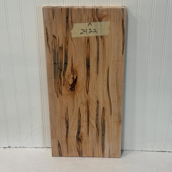 Wide Ambrosia Maple Wood, Wormy Maple Lumber, Wood for Woodworking, 24"X11"X1.125"
