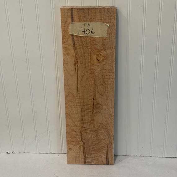 Tiger Maple Wood Board, Kiln Dried Wood Slab,  Curly Maple Plank, Unfinished Wood for Woodworking,  24"X7"X1.125"