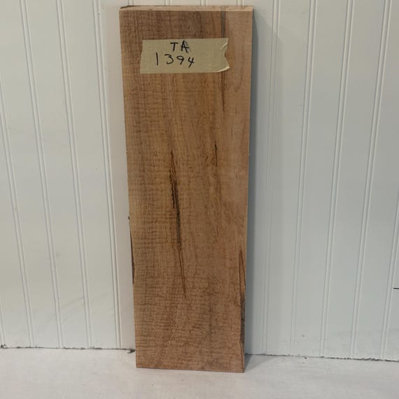 Tiger Maple Wood Board, Kiln Dried Wood Slab,  Curly Maple Plank, Unfinished Wood for Woodworking,  24"X7"X1"