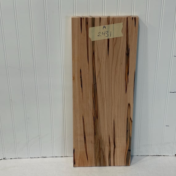 Ambrosia Maple Wood, Wormy Maple Lumber Board, Kiln Dried Wood for Woodworking, 24"X9"X1"