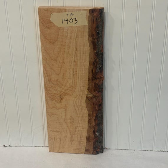Tiger Maple Wood Board, Kiln Dried Wood Slab,  Curly Maple Plank, Unfinished Wood for Woodworking,  24"X9"X1"