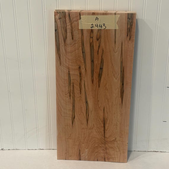 Wide Ambrosia Maple Wood, Wormy Maple Lumber, Wood for Woodworking, 24"X11"X1"