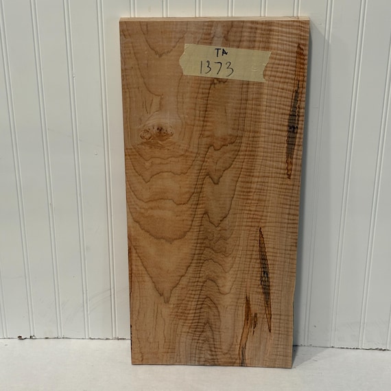 Wide Tiger Maple Wood Board, Wood Slab, Curly Maple Plank, Unfinished Wood 24"X11"X1.125"