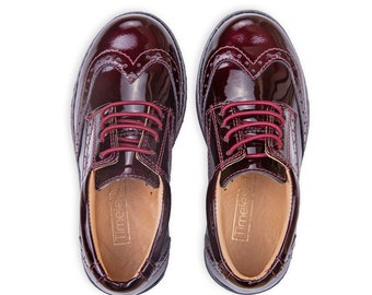 Wine Brogue Boy Shoe, Burgundy Boy Shoe, Boys Dress Shoe, Formal Boy Shoe, Boys Brogues, Boy Shoes for Wedding, Boy Oxford