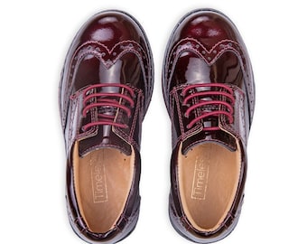 Wine Boys Dress Shoes Boys Burgundy Dress Shoes Burgundy Lace Up Boy Shoes Wine Boys Page Shoe Boy Oxford Boy Brogues Toddler Boy Dress Shoe