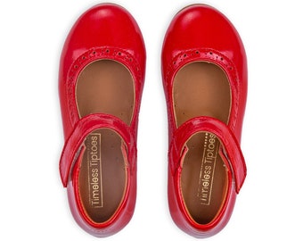 Red Mary Janes Shoes Girls Red Shoes Red Toddler Girls Shoes Red Flower Girl Shoes Red Girls Shoes Toddler Shiny Red Shoes Girls Shoes Red