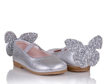 Silver Girl Shoes Silver Flower Girl Shoes Toddler Girl Shoes Toddler Wedding Shoes Girl Silver Shoes Girl Baby Wedding Shoe Baby Dress Shoe