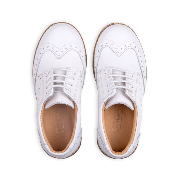 White Kids Shoe, Toddler Wedding Shoe, Formal Boy Shoe, Boys Dress Shoe, White Toddler Shoe, White Boy Shoe, Boy Brogue Shoe, Party Shoe Boy