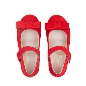 Red Girls Shoes Wedding Shoes Girl Red Shoes Girls Flower Girl Shoes Velvet Shoes for Girls Red Shoes for Girls MaryJanes for Girls