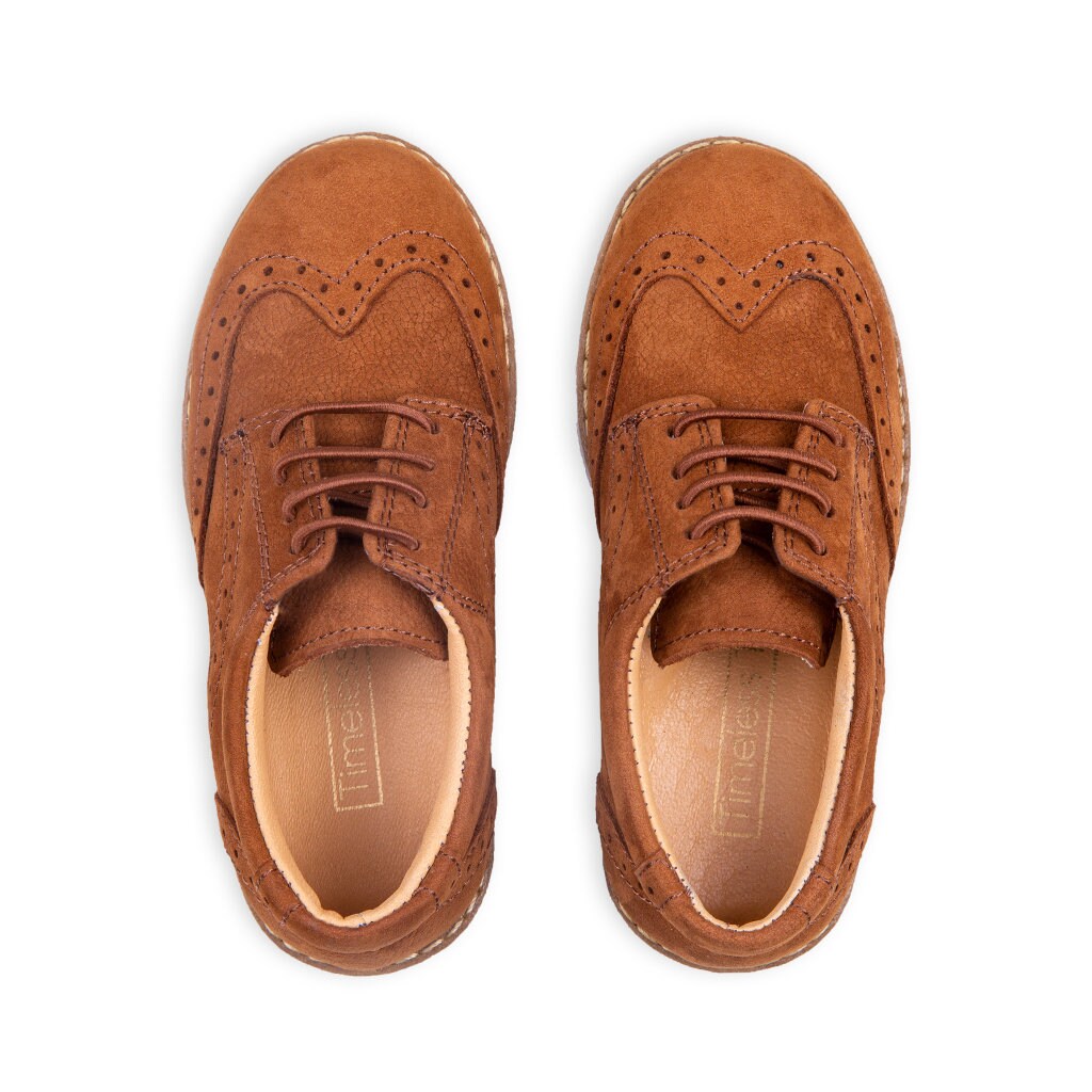 Boys Navy Leather Brogues: Oxford Dress Shoes, Wedding Party Shoes
