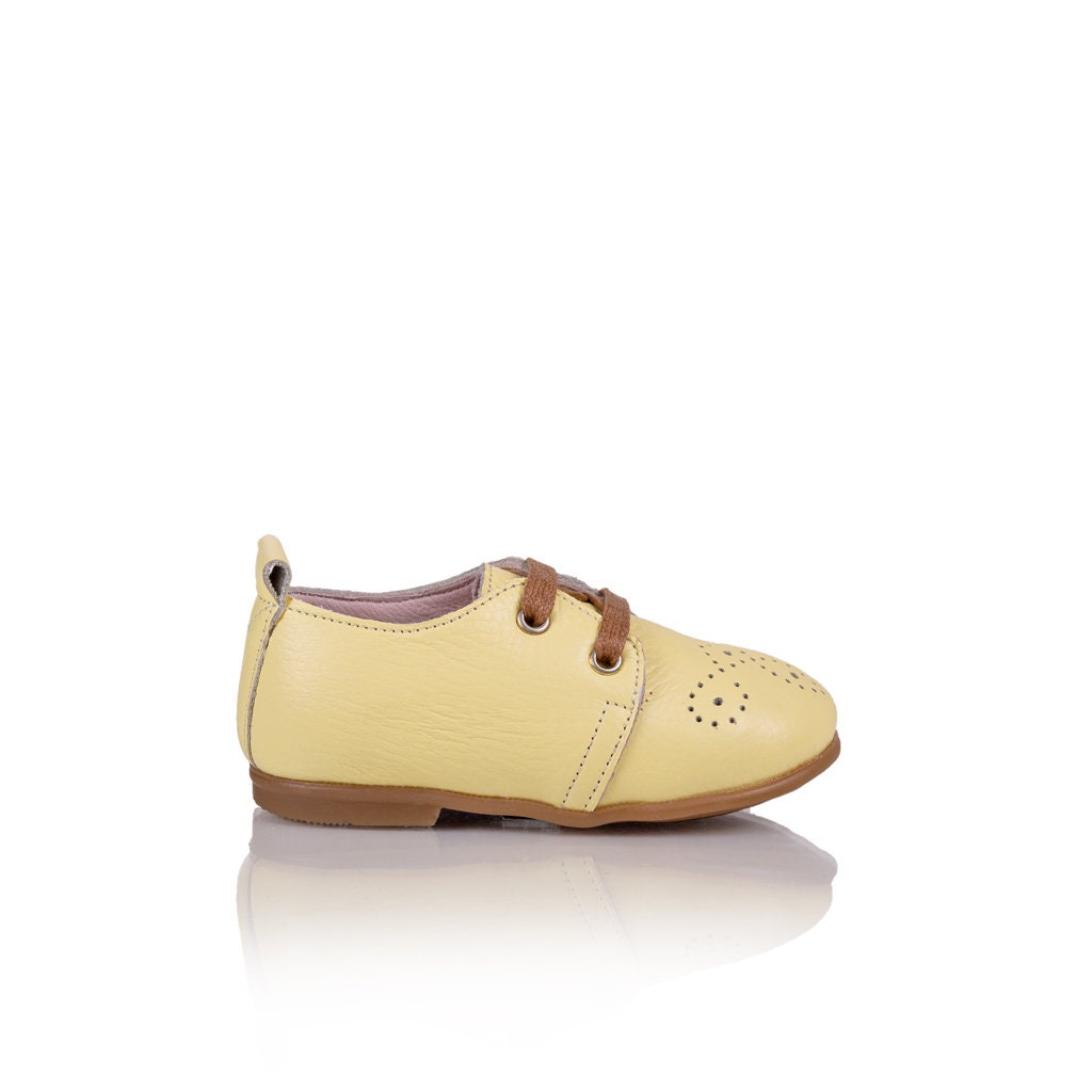Leather Yellow Baby and Toddler Shoes for Boys for birthdays Etsy