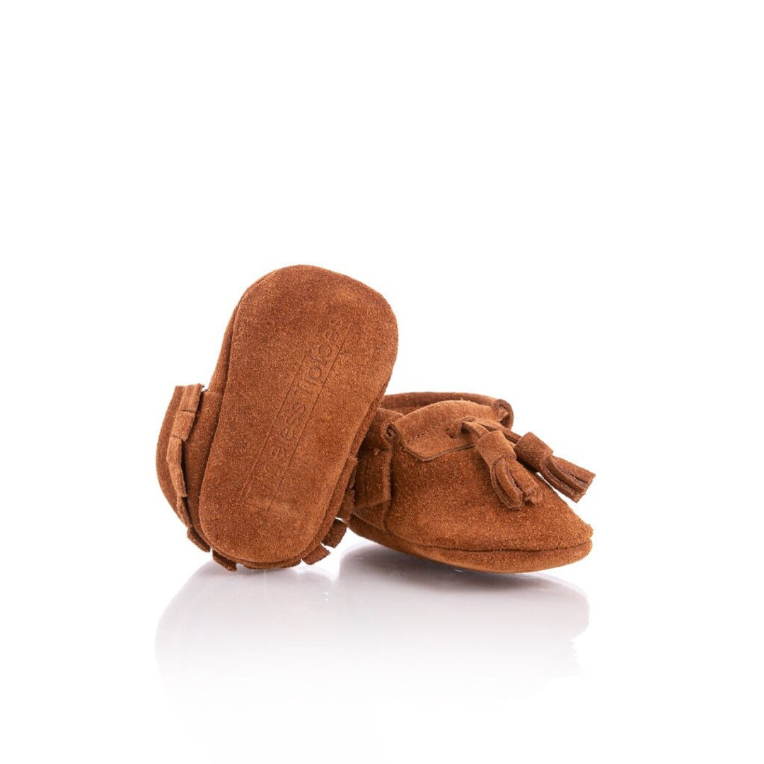 Leather Baby Moccasins Baby Girl Booties Baby Boy Booties Soft Sole ...