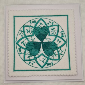 Carte brodée cercle de la Saint-Patrick