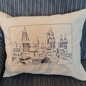 Embroidered Magical Castle Cushion