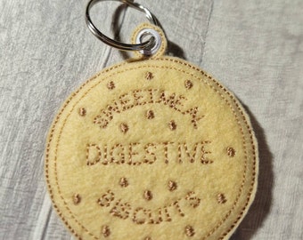 Digestive Key Ring Milk Chocolate Digestive Biscuit Keyring Keychain Key Chain Necklace ...