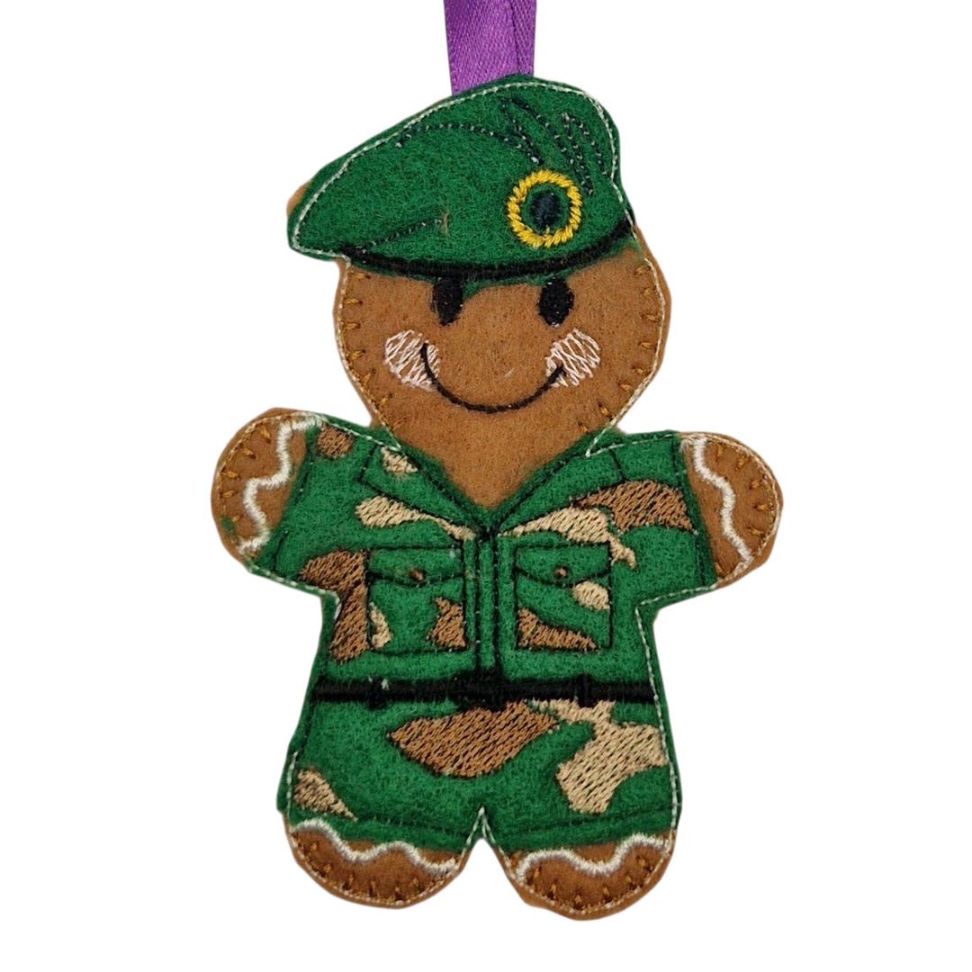 Embroidered Army Camo Gingerbread Man - Etsy