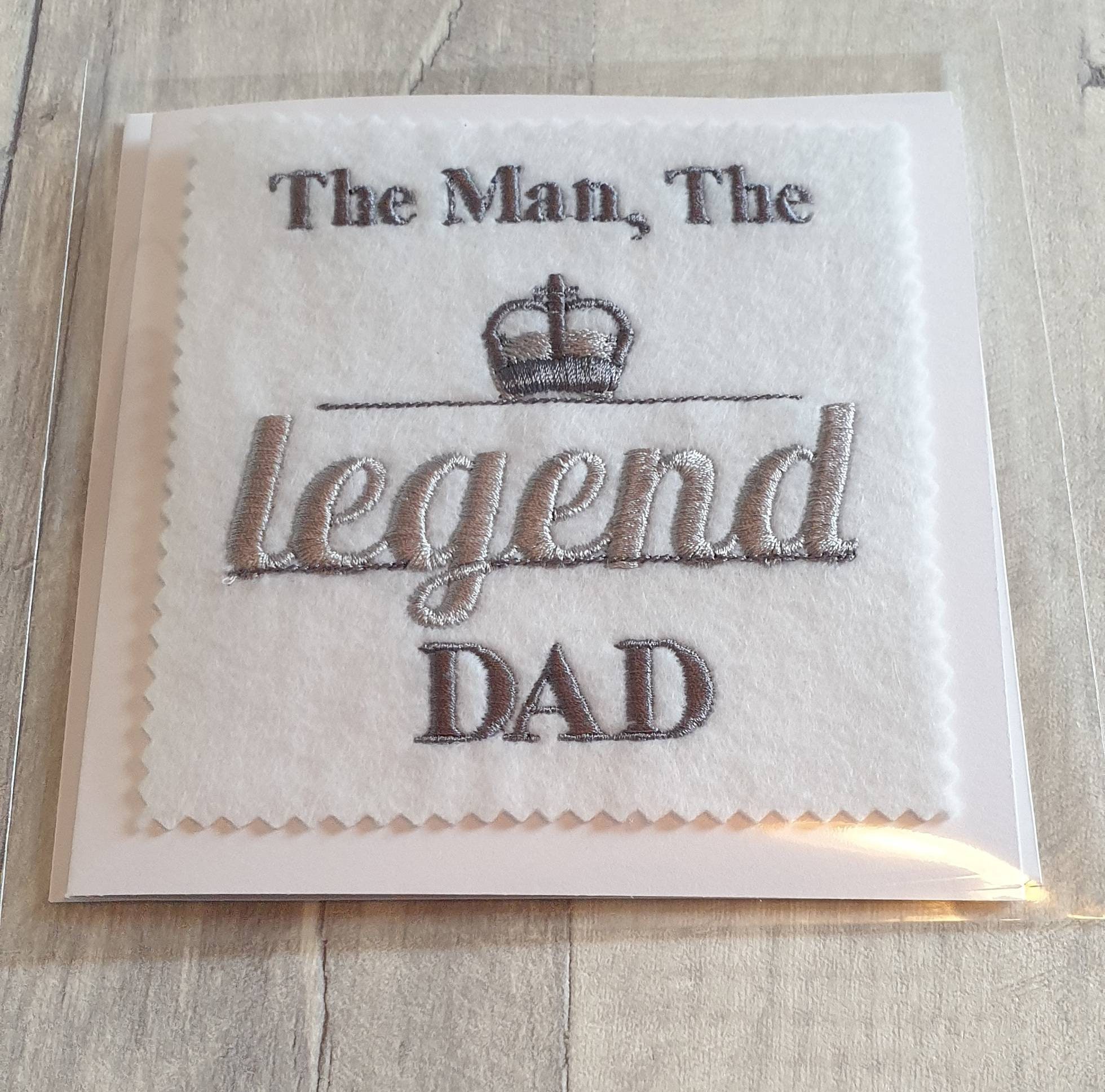 Embroidered dadfathers day card  etsy Embroidered dadfathers day card  etsy
