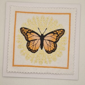 Gestickte Schmetterling Karte
