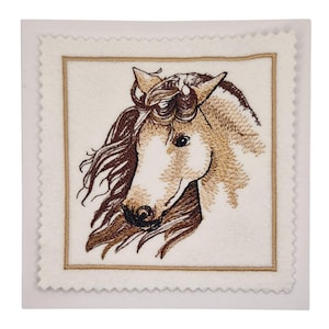 Embroidered Horse Head Card