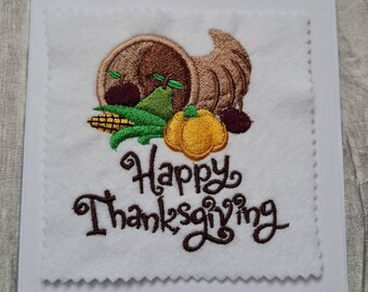 Embroidered Thanksgiving Card