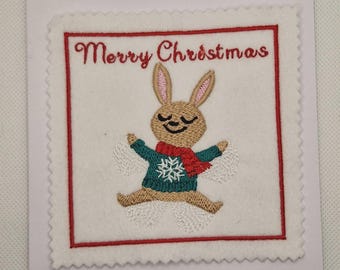 Embroidered Christmas Card