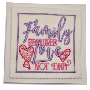 Embroidered Adoption Family DNA Card