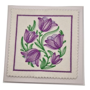 Embroidered Easter Egg Tulip Card