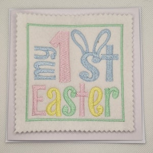 Pasqua ricamata La mia prima cartolina di Pasqua