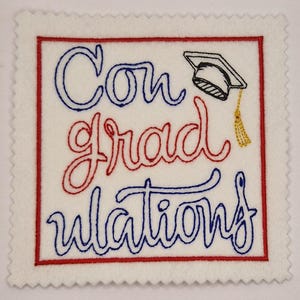 Embroidered School Graduation Card