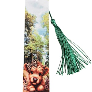 Sublimation Cute Highland Cow Bookmark
