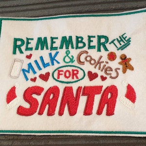 Embroidered Father Christmas/Santa Food Mat