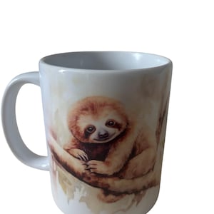 Sublimation Watercolour Sloth Mug