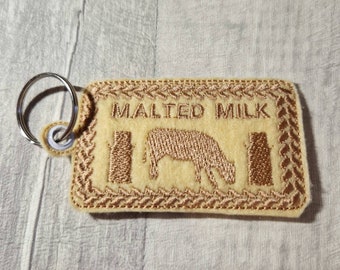 Embroidered Biscuit Keyring/ Key Chain