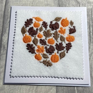 Embroidered Thanksgiving Blessed Card