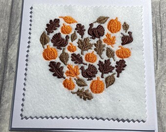 Embroidered Thanksgiving Blessed Card