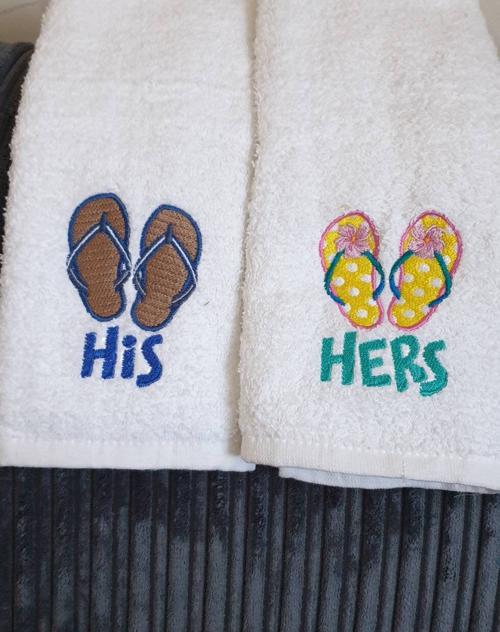 Hers and Hers Towels Etsy Ireland