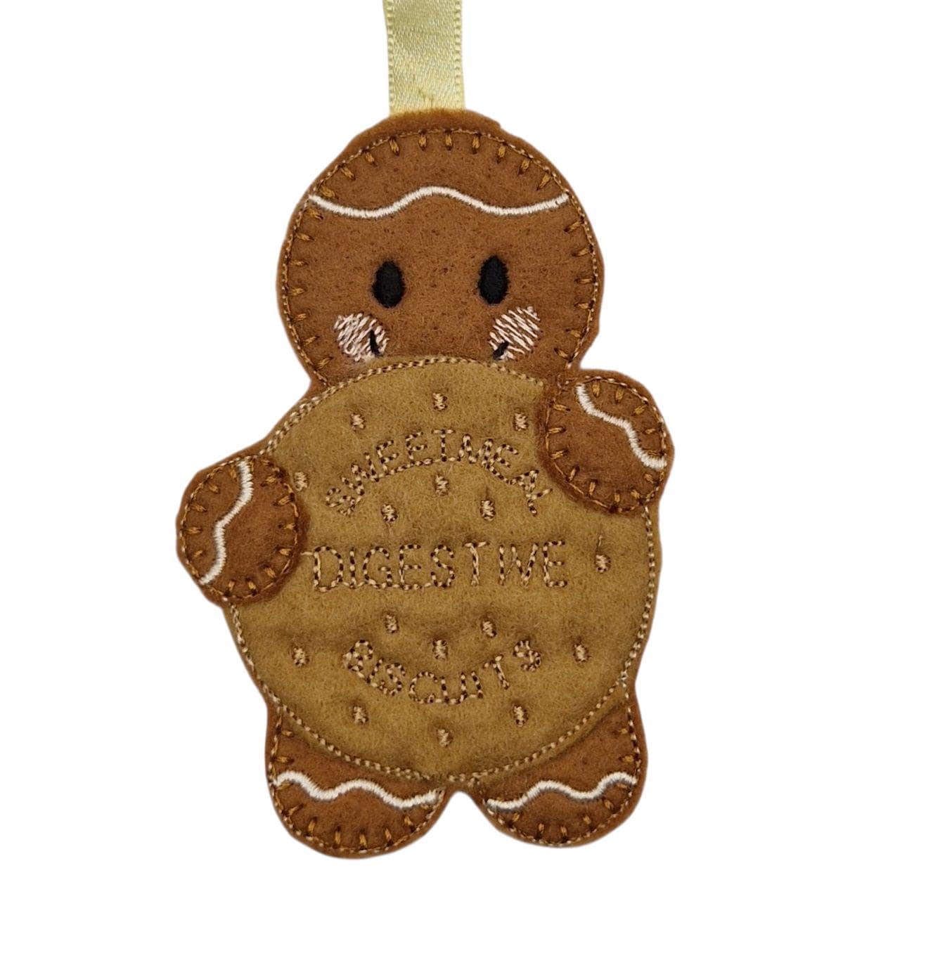 Embroidered Biscuit Digestive Gingerbread Man - Etsy